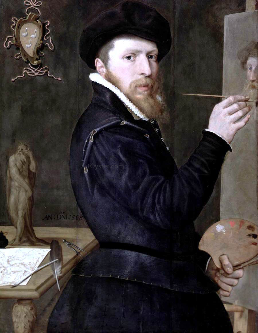 Isaac Claesz Van Swanenburg Self-Portrait - Hand Painted Oil Painting
