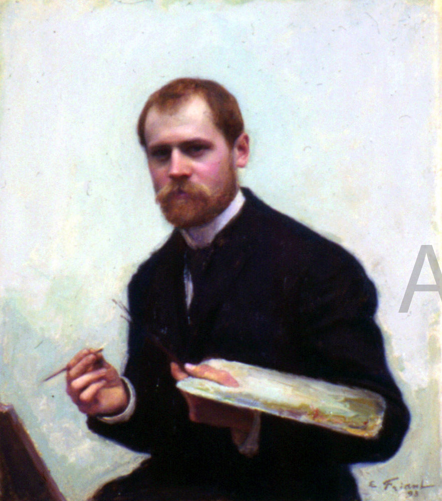 Emile Friant Self-Portrait - Hand Painted Oil Painting