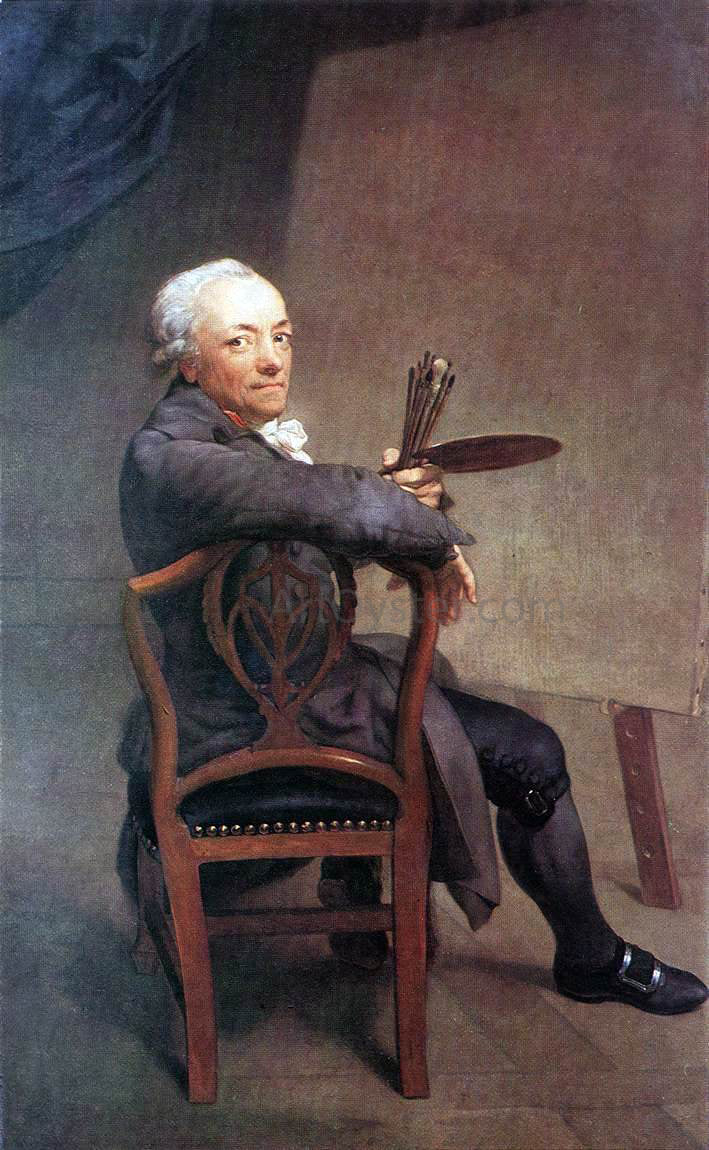 Anton Graff Self-Portrait at the Age of 58 - Hand Painted Oil Painting