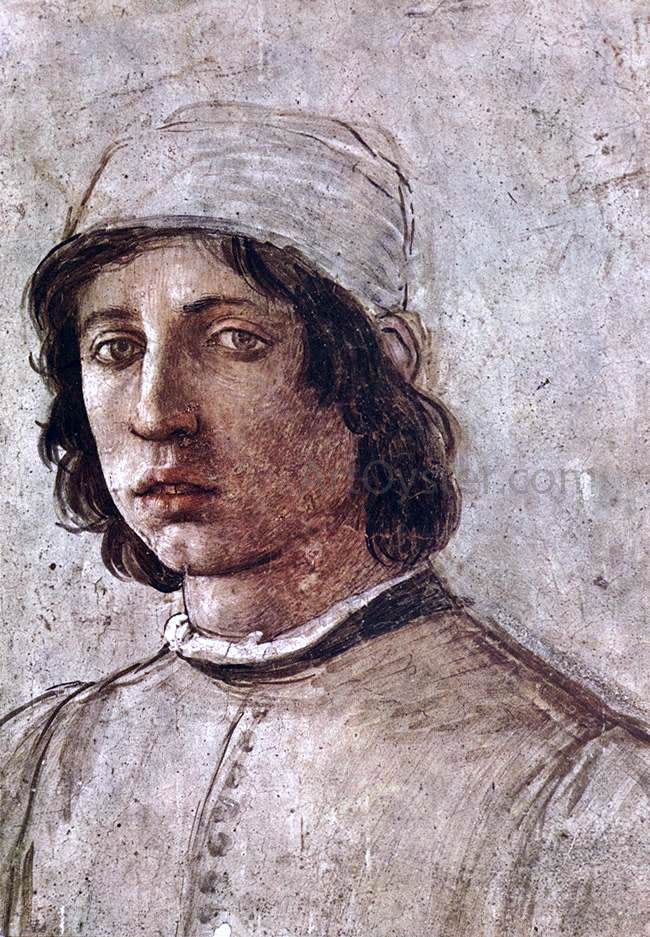 Filippino Lippi Self-Portrait (detail) - Hand Painted Oil Painting