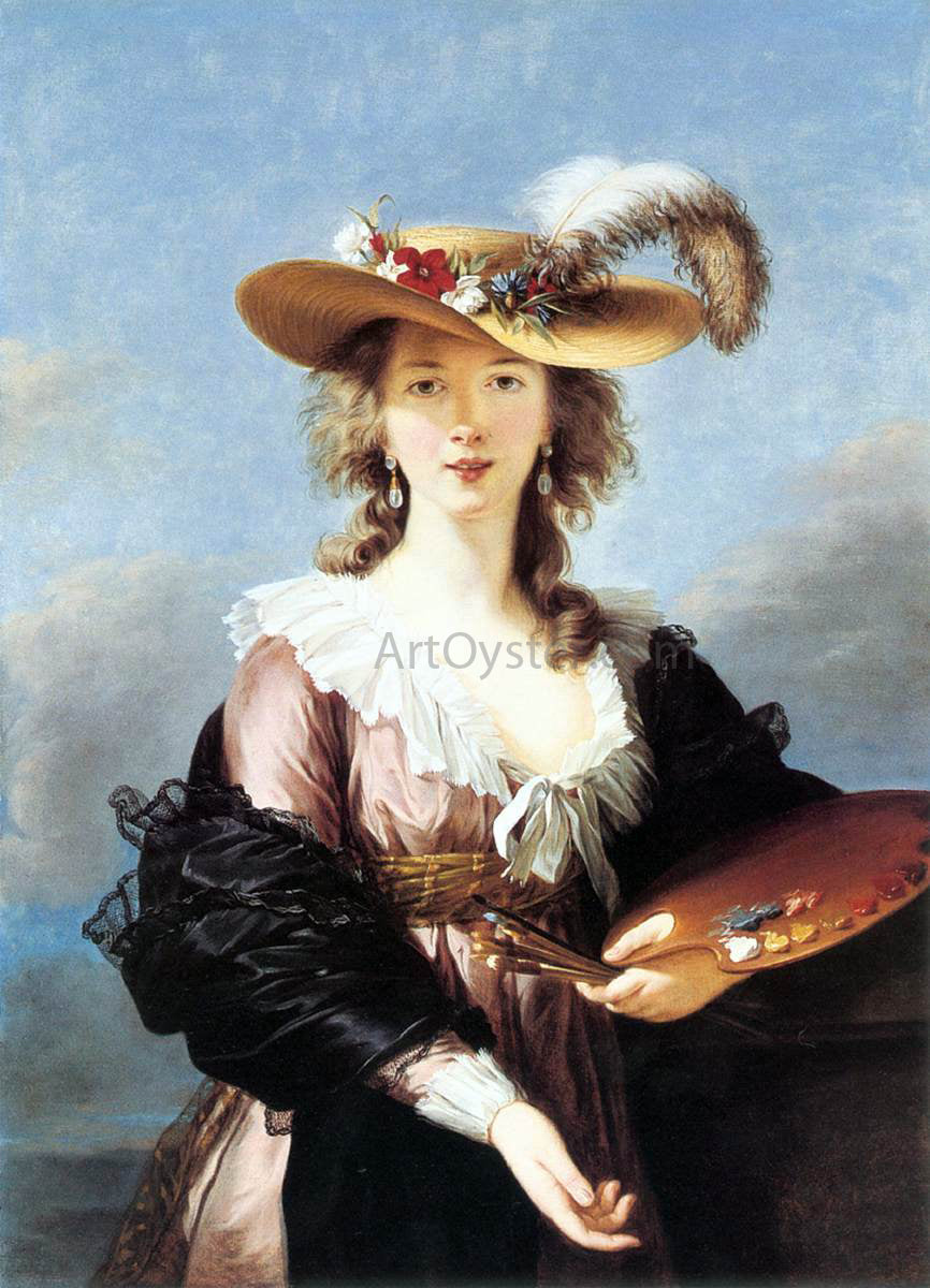 Elisabeth Le Brun Self-Portrait in a Straw Hat - Hand Painted Oil Painting