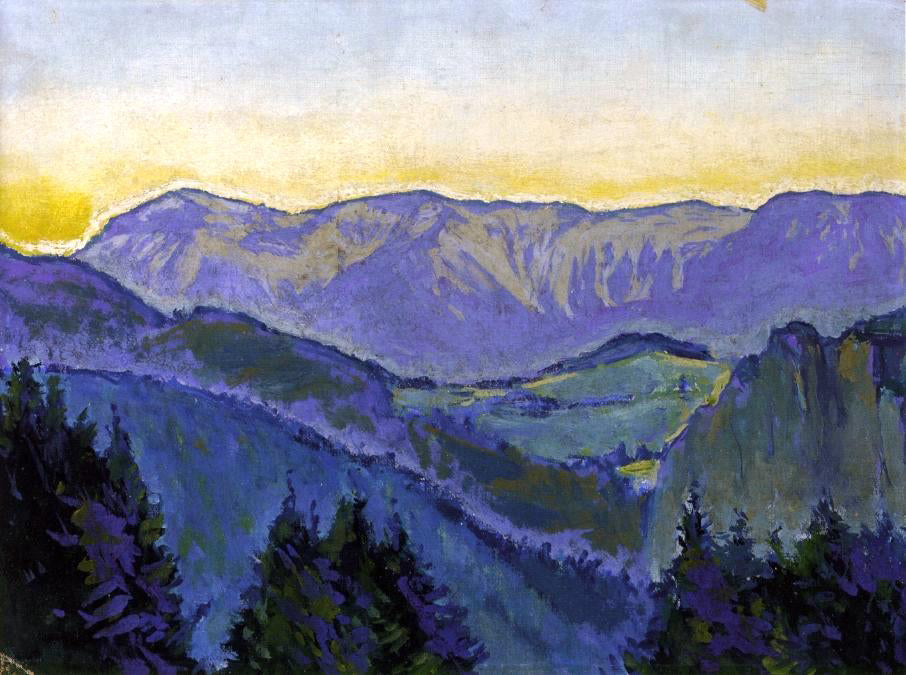 Koloman Moser Semmering Landscape - Hand Painted Oil Painting