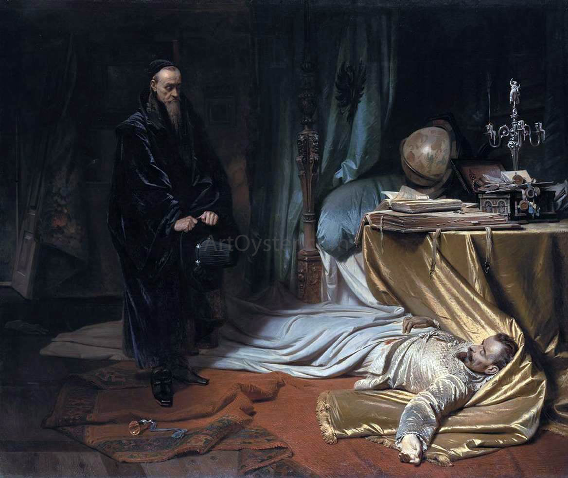 Karl Theodor Von Piloty Seni at the Dead Body of Wallenstein - Hand Painted Oil Painting