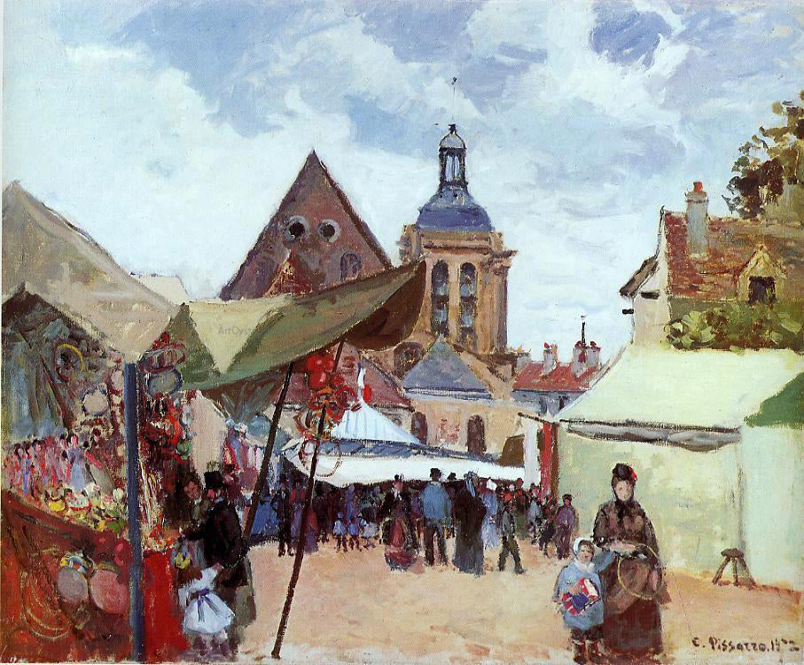 Camille Pissarro September Celebration, Pontoise - Hand Painted Oil Painting