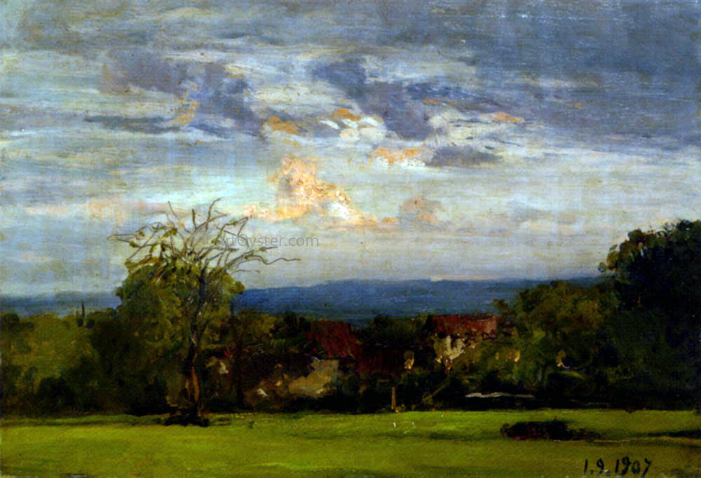 Lorenzo Delleani September Landscape - Hand Painted Oil Painting