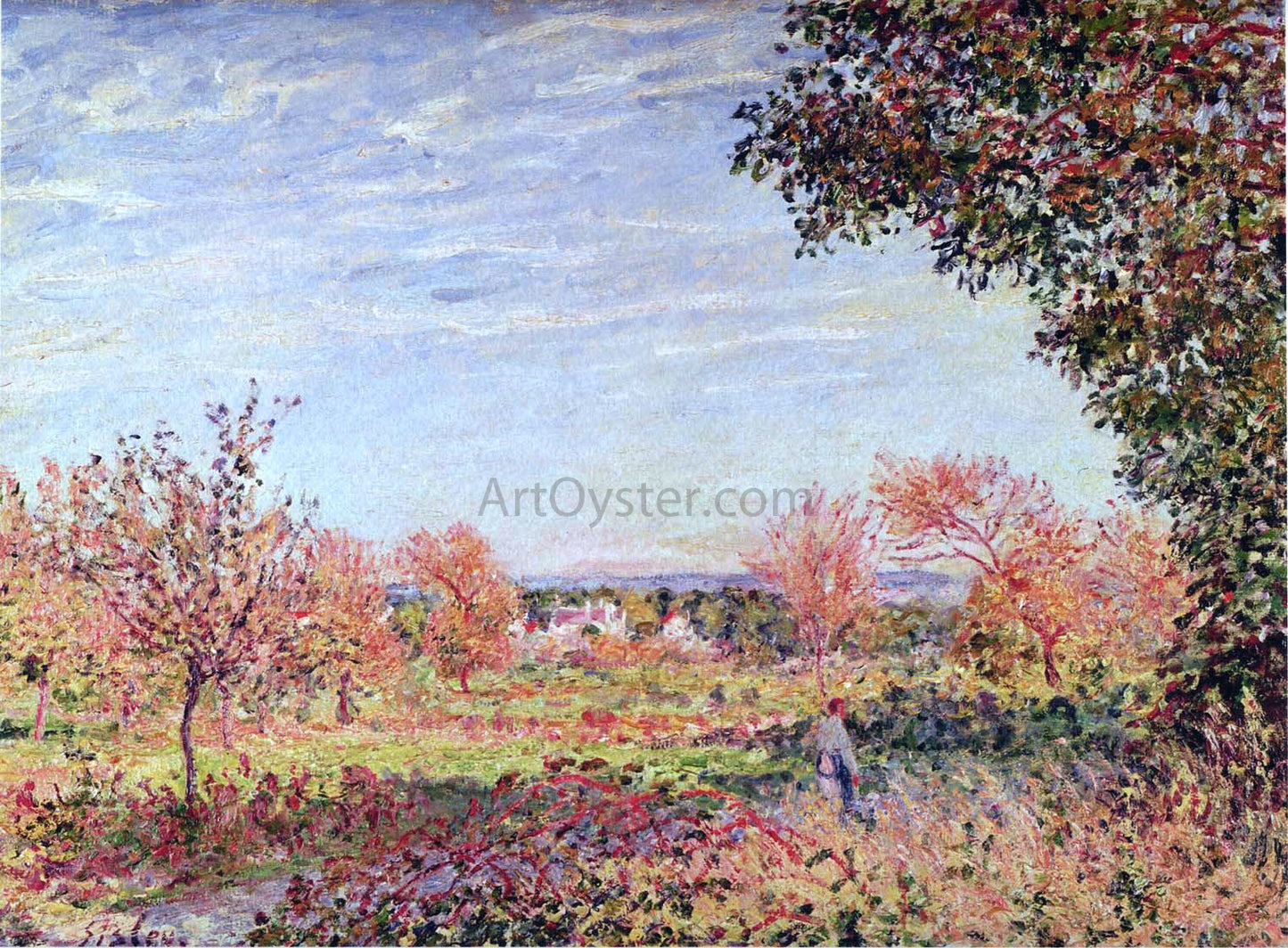 Alfred Sisley September Morning - Hand Painted Oil Painting