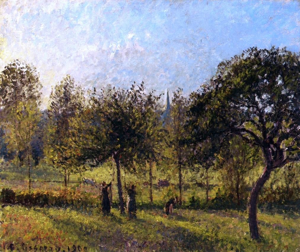 Camille Pissarro Setting Sun, Autumn in Eragny - Hand Painted Oil Painting