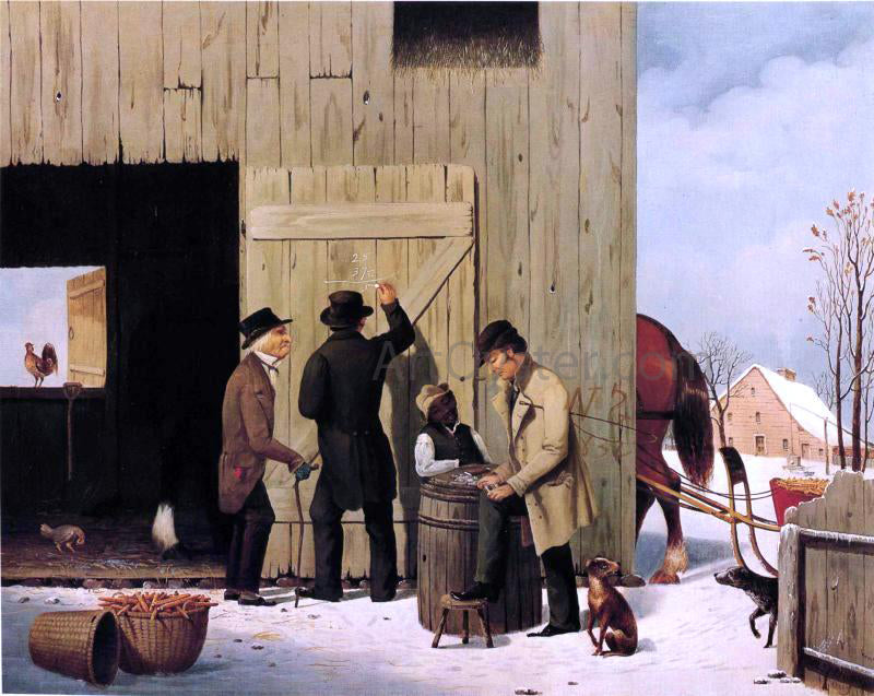 George Henry Durrie Settling a Bill - Hand Painted Oil Painting