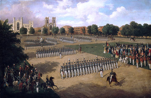 Otto Boetticher Seventh Regiment on Review, Washington Square, New York - Hand Painted Oil Painting