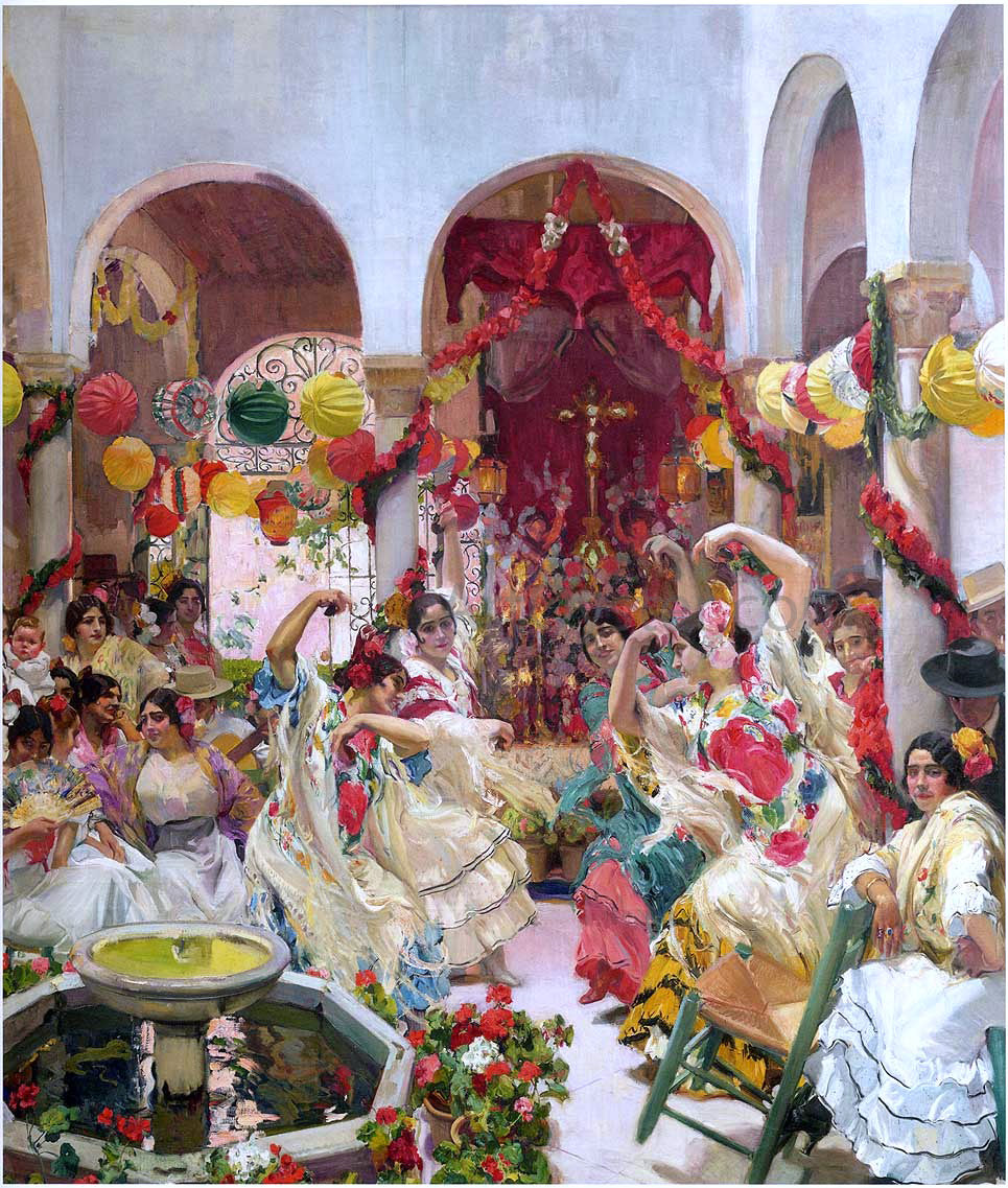 Joaquin Sorolla Y Bastida Seville, the Dance - Hand Painted Oil Painting