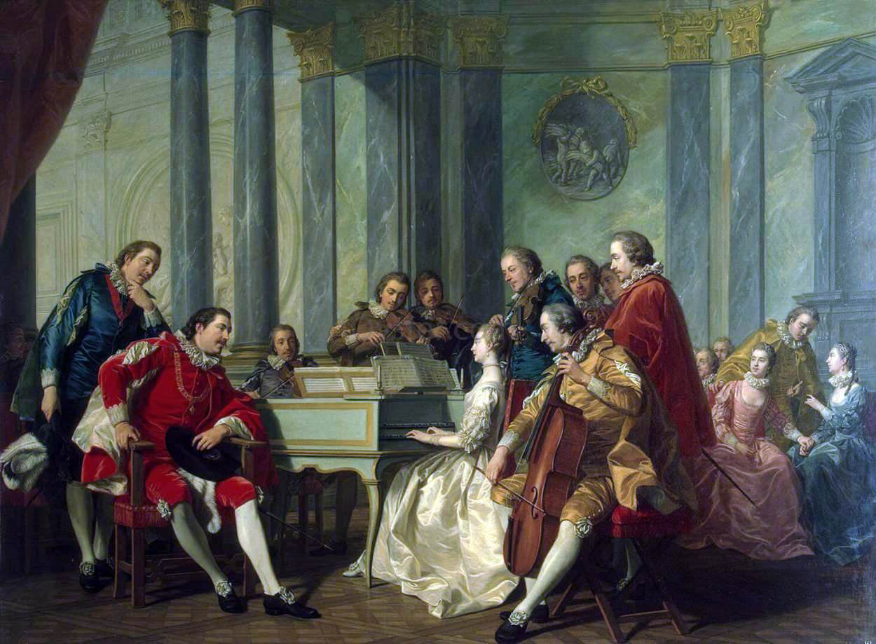 Louis Michel Van Loo Sextet - Hand Painted Oil Painting