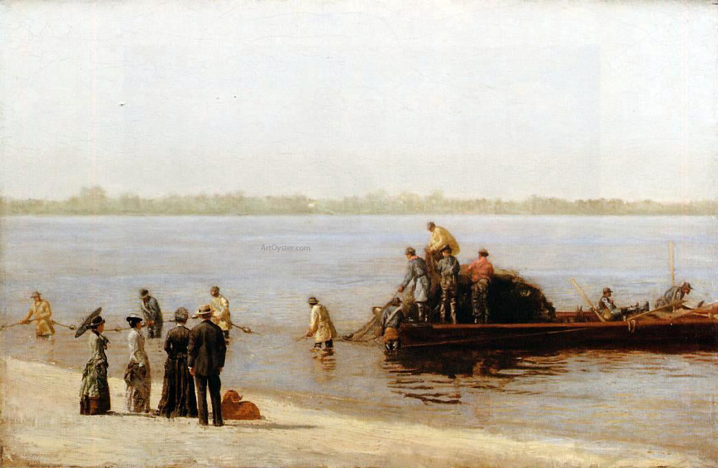 Thomas Eakins Shad Fishing at Gloucester on the Delaware River - Hand Painted Oil Painting