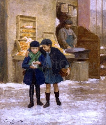  Victor Gabriel Gilbert Sharing the Treats - Hand Painted Oil Painting