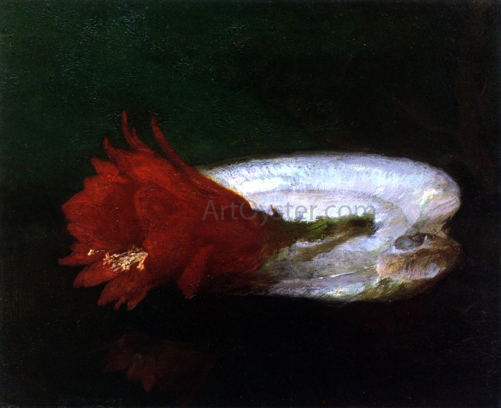 John La Farge Shell and Flower - Hand Painted Oil Painting