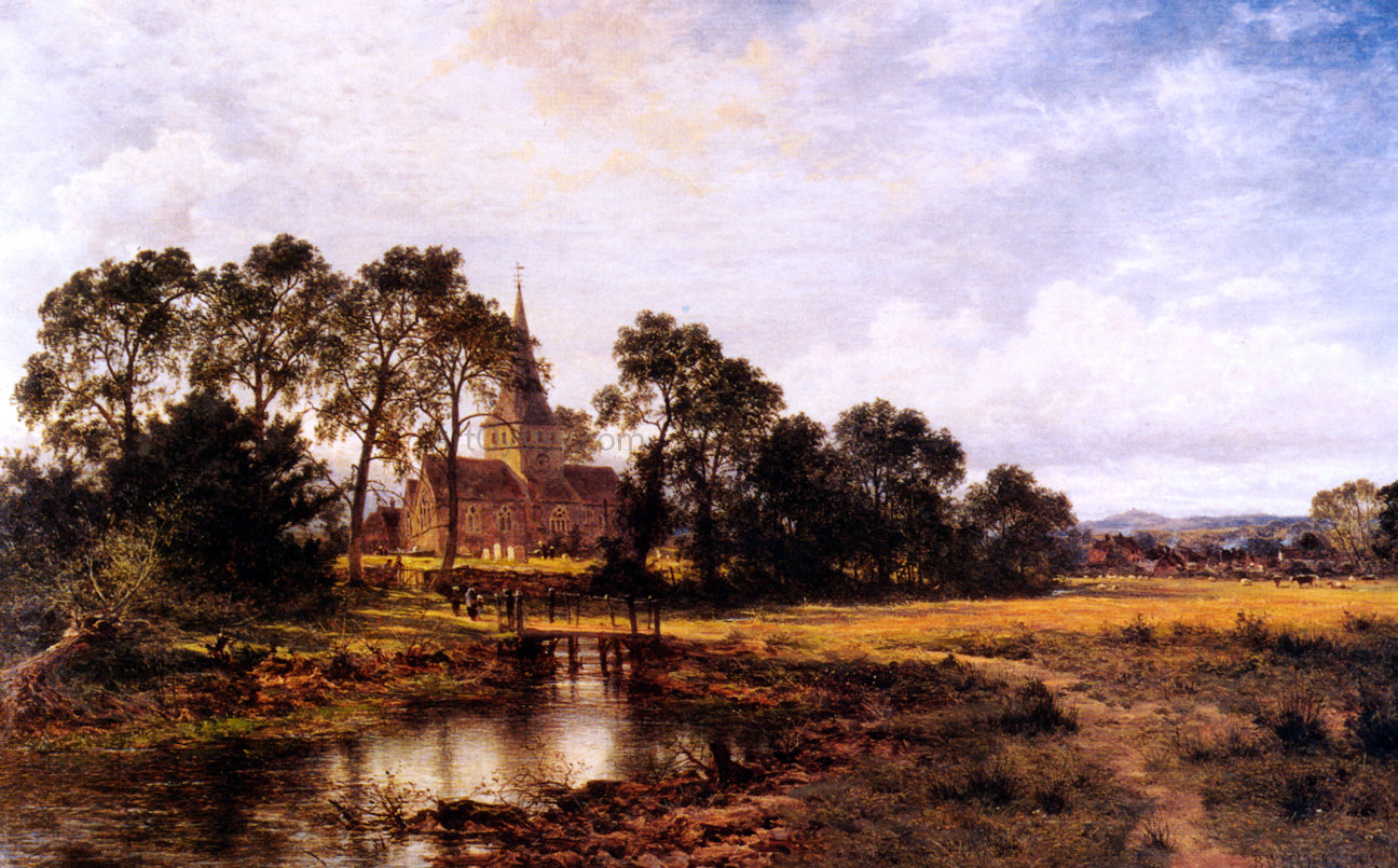 Benjamin Williams Leader Shere Church - Hand Painted Oil Painting