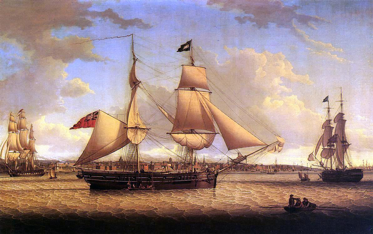 Robert Salmon Ship off Liverpool - Hand Painted Oil Painting