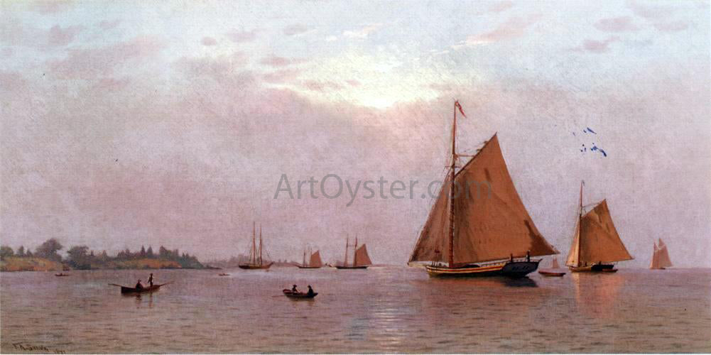 Francis A Silva Ships Becalmed - Hand Painted Oil Painting