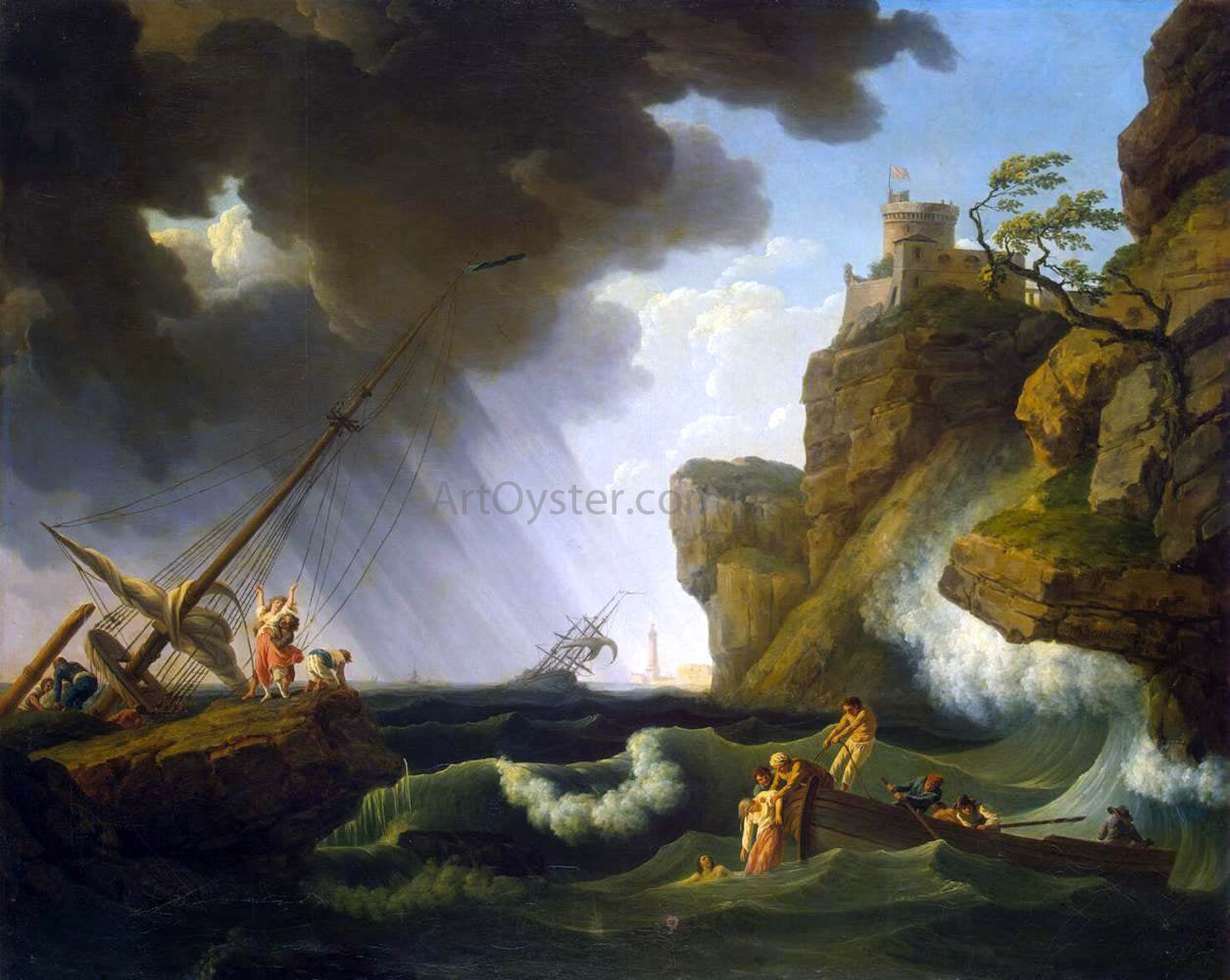 Claude-Joseph Vernet A Shipwreck - Hand Painted Oil Painting