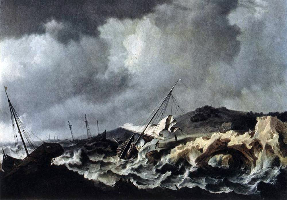 The Elder Bonaventura Peeters Shipwreck - Hand Painted Oil Painting