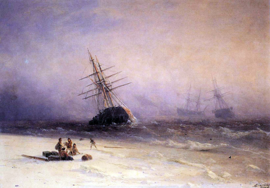 Ivan Constantinovich Aivazovsky Shipwreck on the Black Sea - Hand Painted Oil Painting
