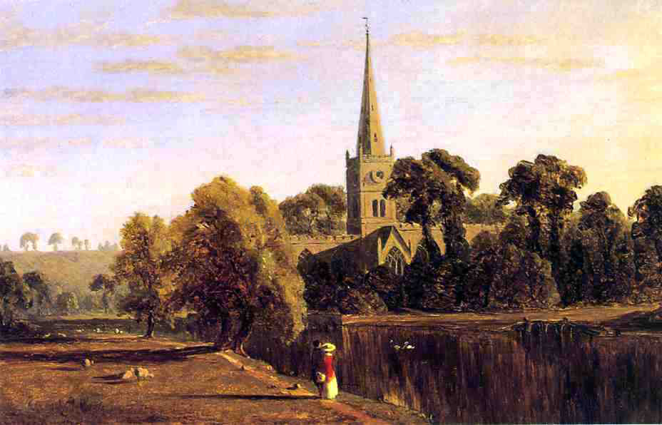 Sanford Robinson Gifford Shrine of Shakespeare - Hand Painted Oil Painting
