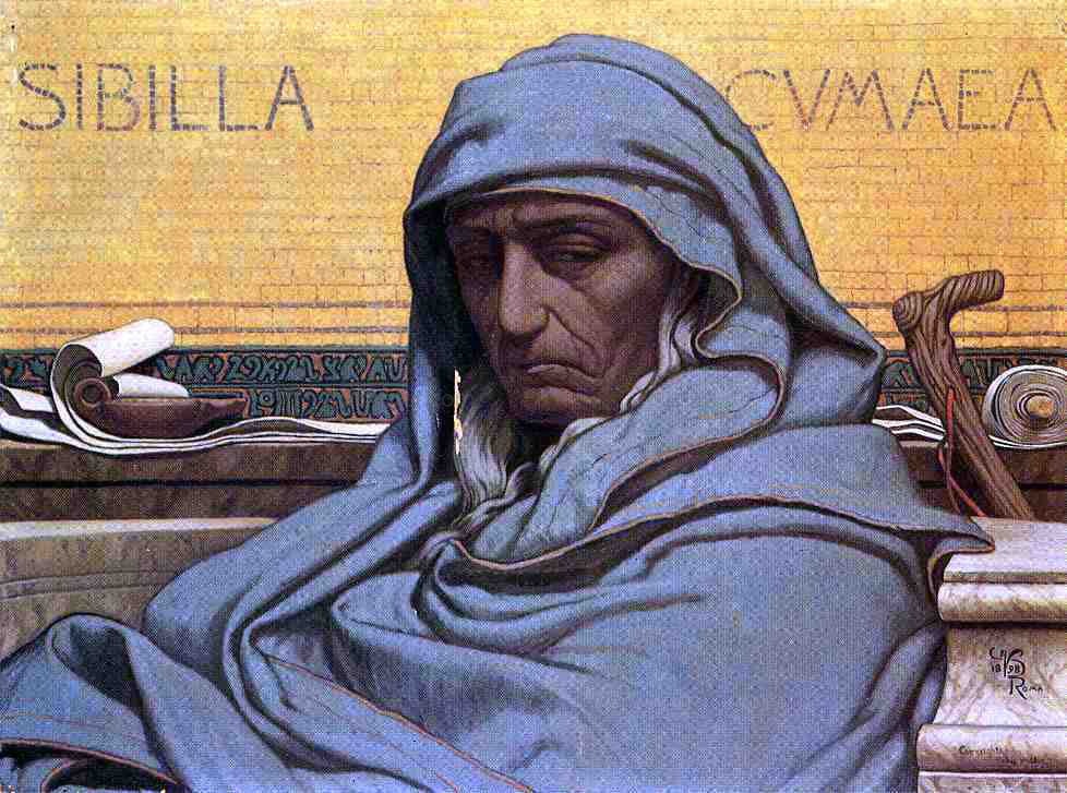 Elihu Vedder Sibilia Cumaea - Hand Painted Oil Painting
