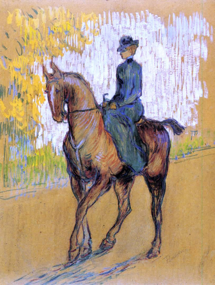 Henri De Toulouse-Lautrec Side-Saddle - Hand Painted Oil Painting