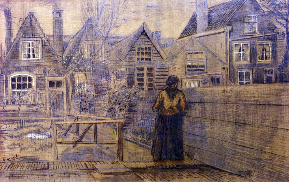Vincent Van Gogh Sien's Mother's House Seen from the Backyard - Hand Painted Oil Painting