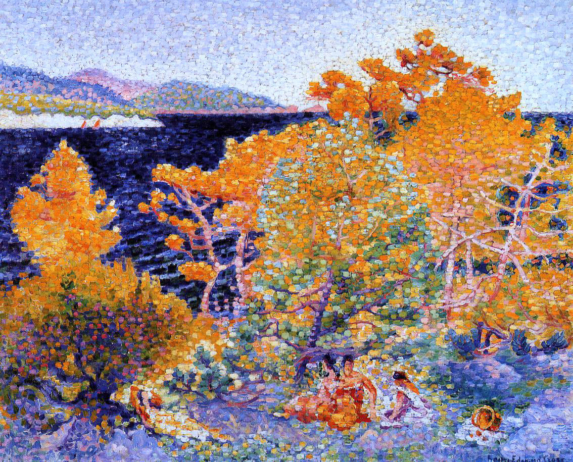 Henri Edmond Cross Siesta by the Water - Hand Painted Oil Painting