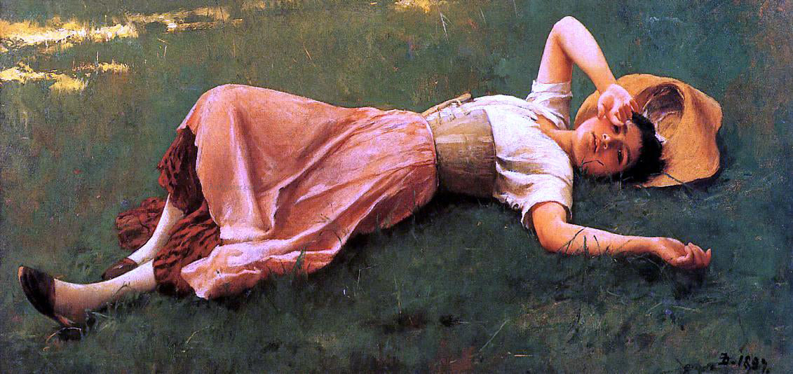 Frank Duveneck Siesta, Number Two - Hand Painted Oil Painting