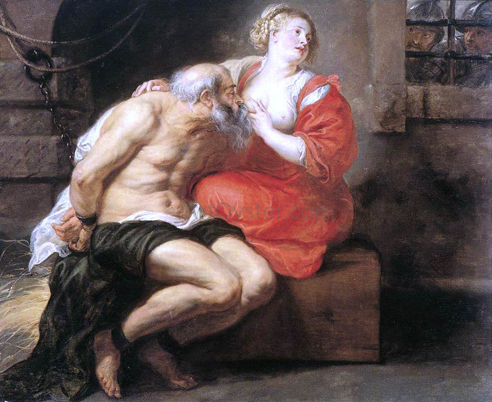 Peter Paul Rubens Simon and Pero (Roman Charity) - Hand Painted Oil Painting