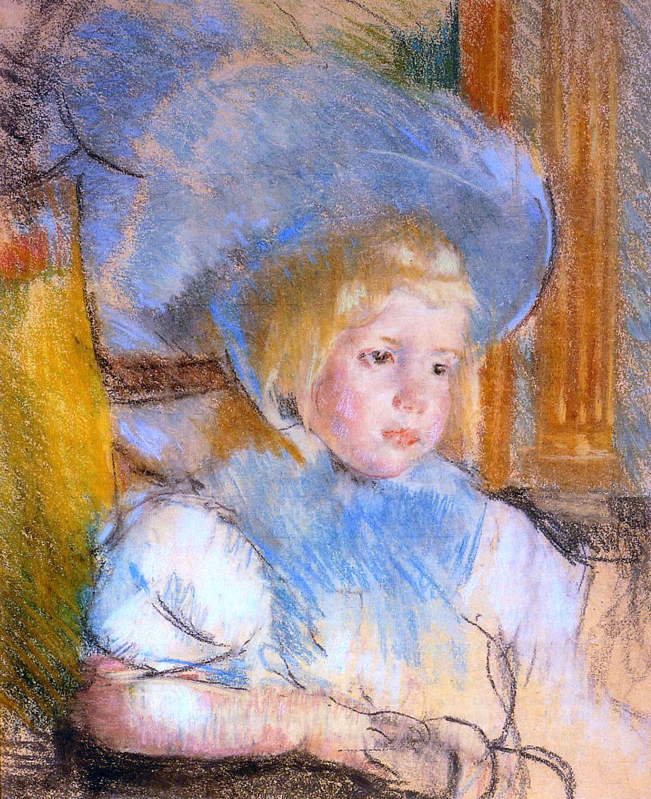 Mary Cassatt Simone in Plumed Hat - Hand Painted Oil Painting