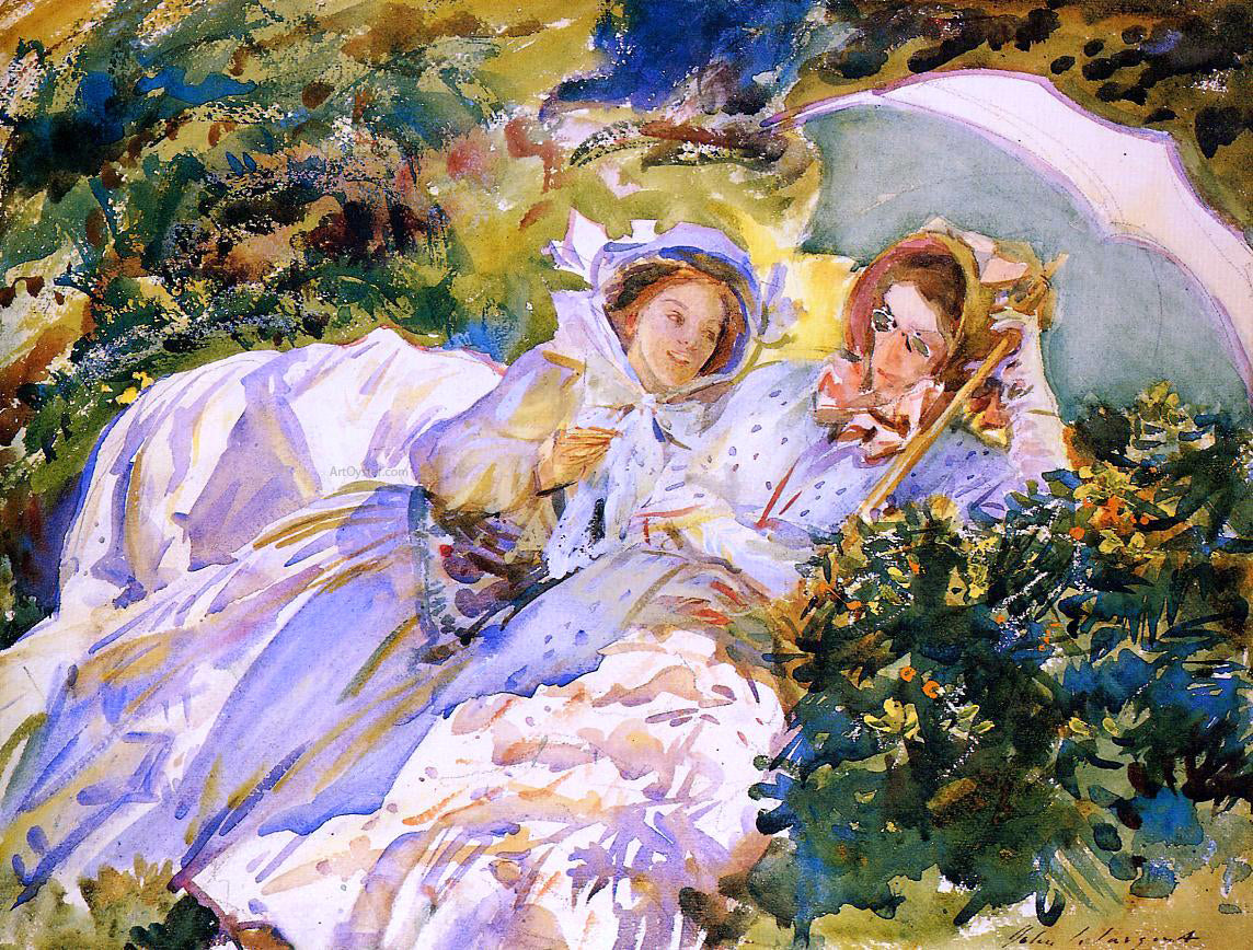 John Singer Sargent Simplon Pass: The Tease - Hand Painted Oil Painting