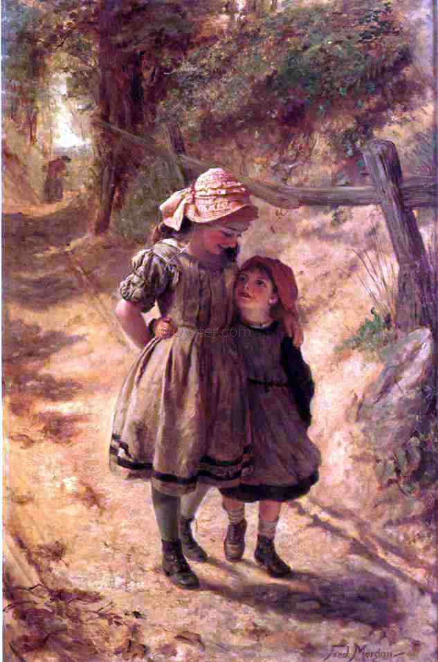  Frederick Morgan Sisters - Hand Painted Oil Painting