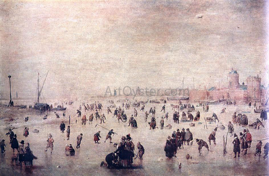Hendrick Avercamp Skaters - Hand Painted Oil Painting