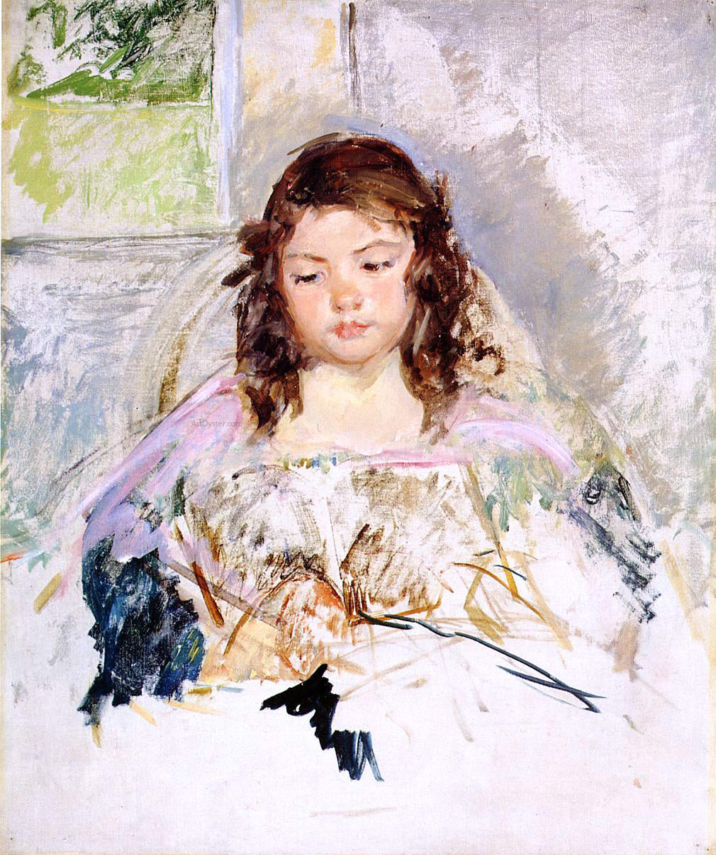 Mary Cassatt Sketch for 'Francoise in a Round-Backed Chair, Reading - Hand Painted Oil Painting