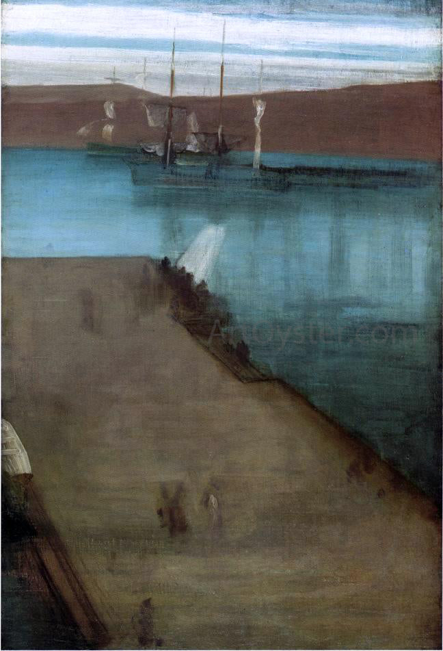 James McNeill Whistler Sketch for "Nocturne in Blue and Gold: Valparaiso Bay" - Hand Painted Oil Painting