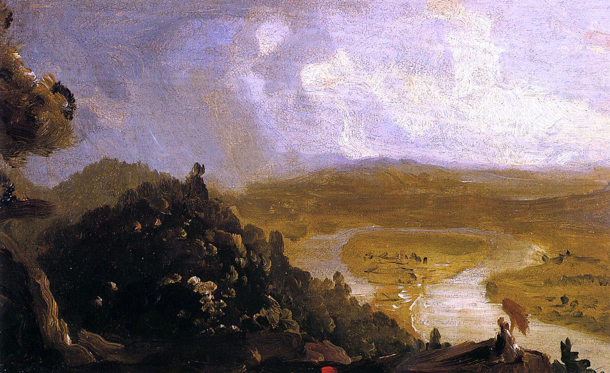 Thomas Cole Sketch for 'The Oxbow' - Hand Painted Oil Painting