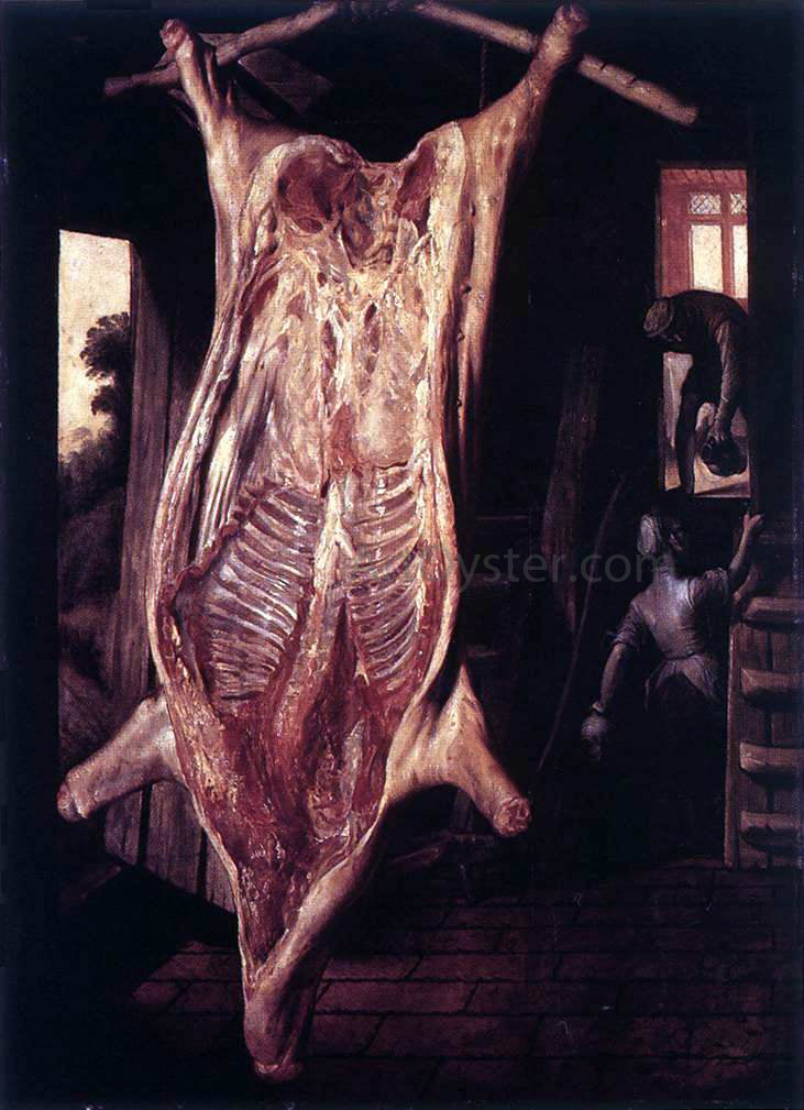  Joachim Beuckelaer Slaughtered Pig - Hand Painted Oil Painting