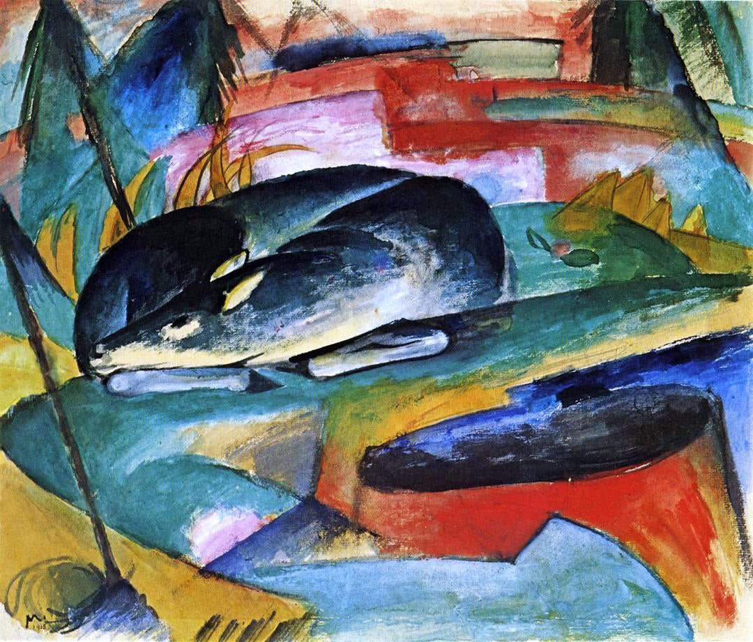 Franz Marc Sleeping Deer - Hand Painted Oil Painting