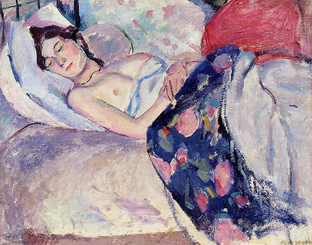 Jules Pascin Sleeping Woman - Hand Painted Oil Painting