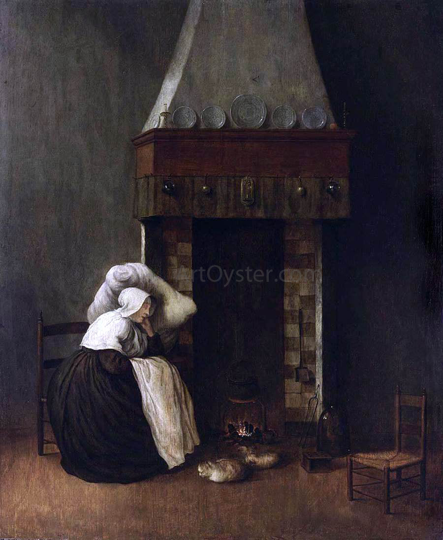 Jacobus Vrel Sleeping Woman (The Convalescent) - Hand Painted Oil Painting