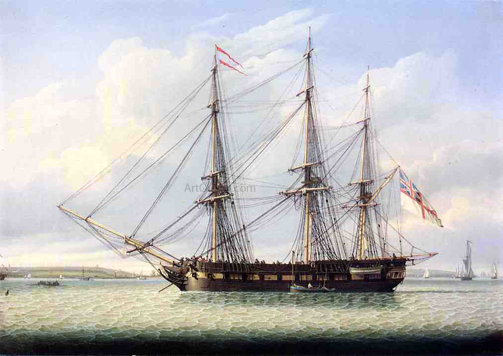 Robert Salmon Sloop on the Mersey - Hand Painted Oil Painting