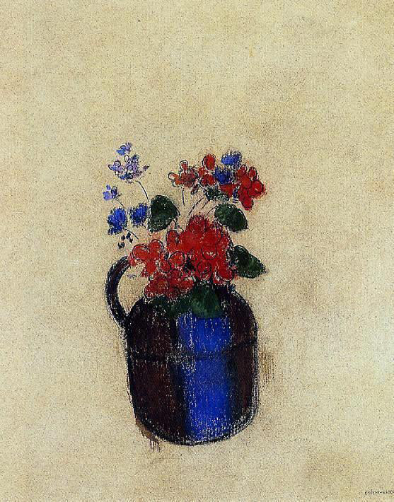 Odilon Redon Small Bouquet in a Pitcher - Hand Painted Oil Painting