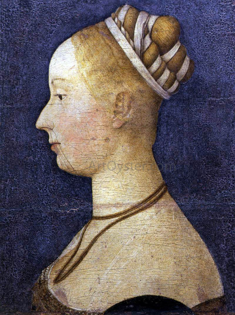 Angelo Da Siena Small Female Portrait - Hand Painted Oil Painting