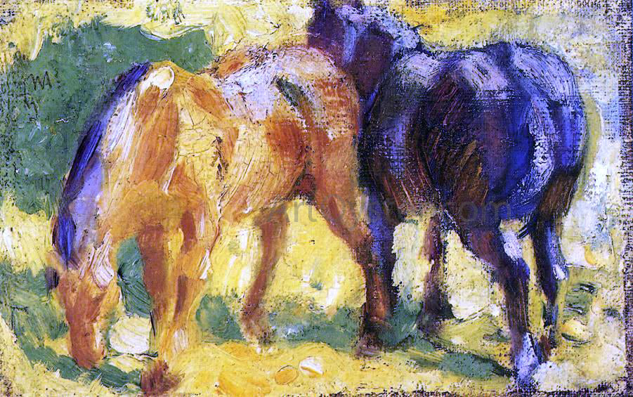 Franz Marc Small Horse Picture - Hand Painted Oil Painting