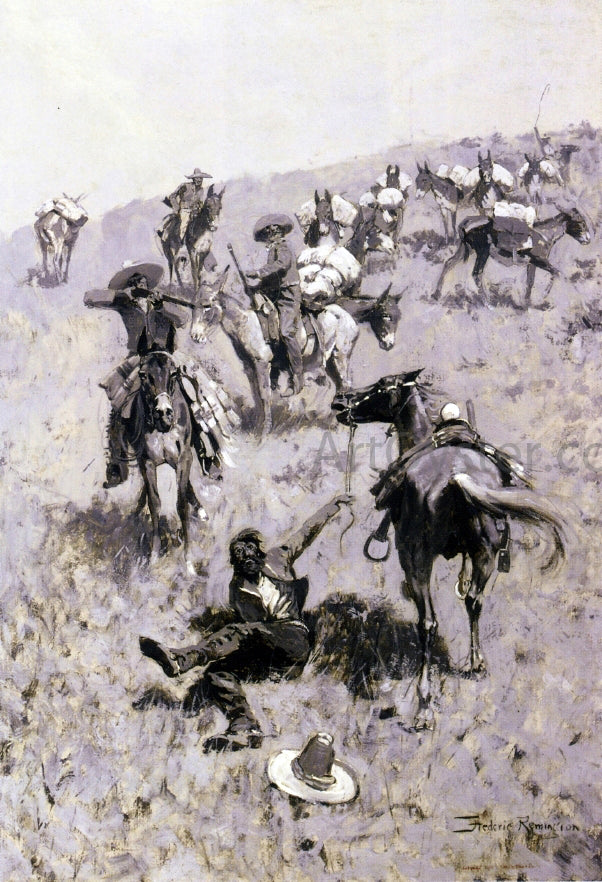 Frederic Remington Smuggler Atacked by Mexican Customs Guards - Hand Painted Oil Painting