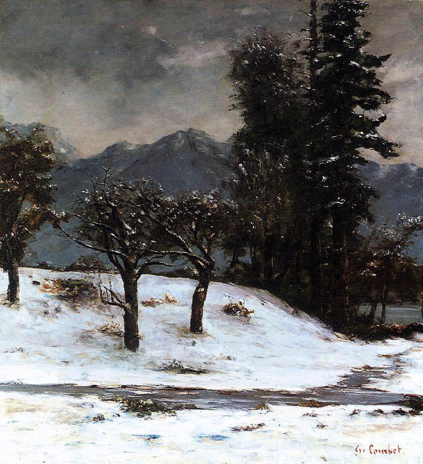 Gustave Courbet Snow - Hand Painted Oil Painting