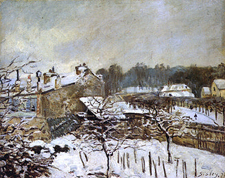  Alfred Sisley Snow Effect at Louveciennes - Hand Painted Oil Painting