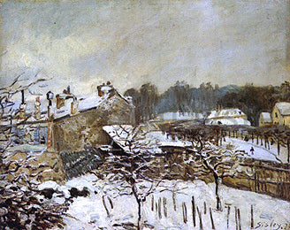 Alfred Sisley Snow Effect at Louveciennes - Hand Painted Oil Painting